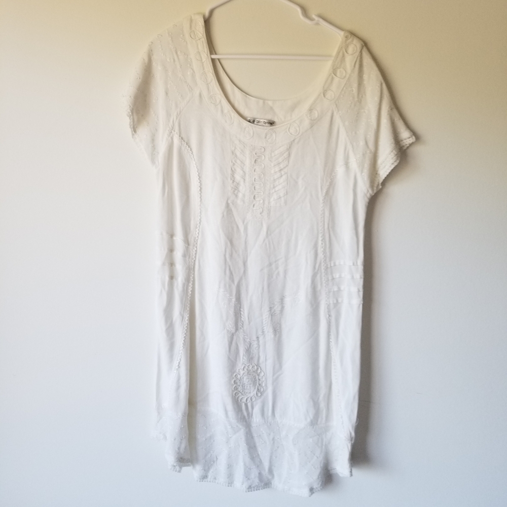 White boho cottage dream dress K7 - Picture 2 of 16